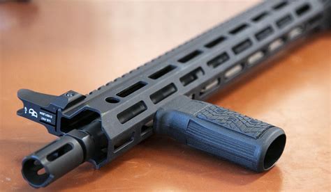 Daniel Defense provides its own proprietary flash suppressor on the end of the muzzle, and there is a 15-inch MFR handguard with M-LOK all around that covers the whole affair. . Daniel defense rail covers mlok